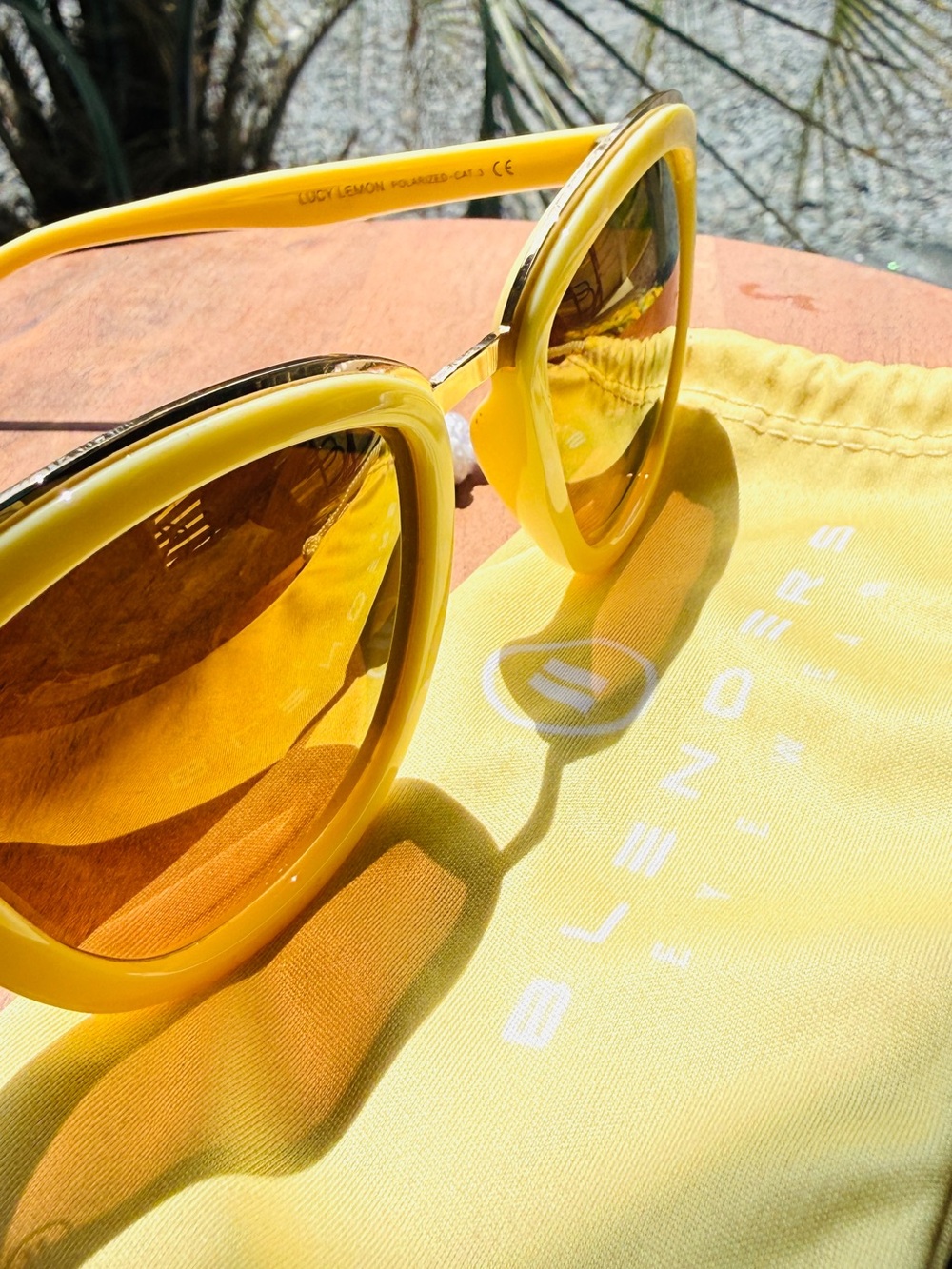 Blenders Eyewear Yellow Cat Eye Sunglasses Amber Lenses
